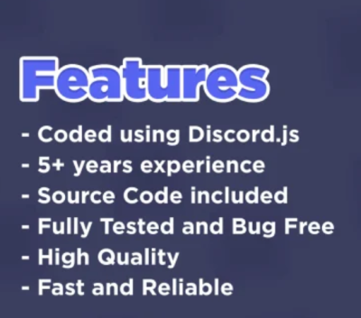 I can create a discord bot with a lot of features