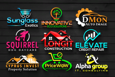 Professional 3d and modern business logo design