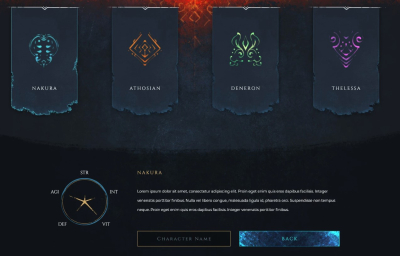 I will design game UI for your game development