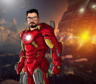 I can create a cartoon portrait of a superhero