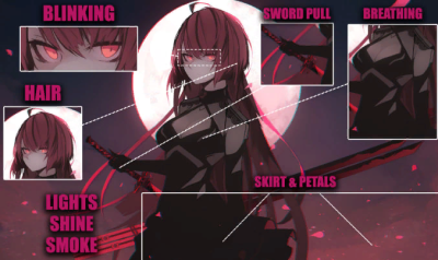 Animate your 2d image, anime picture, character, wallpaper, nft, logo
