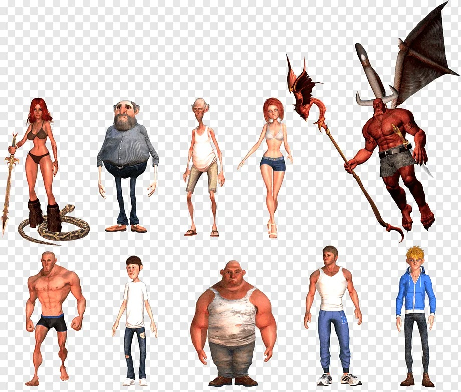 My characters for animation and games