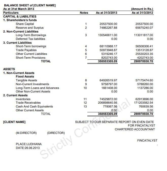 Balance Sheet