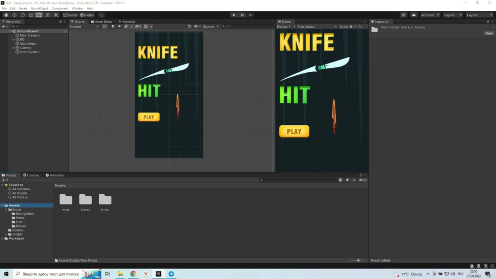 Game development of Knife Hit