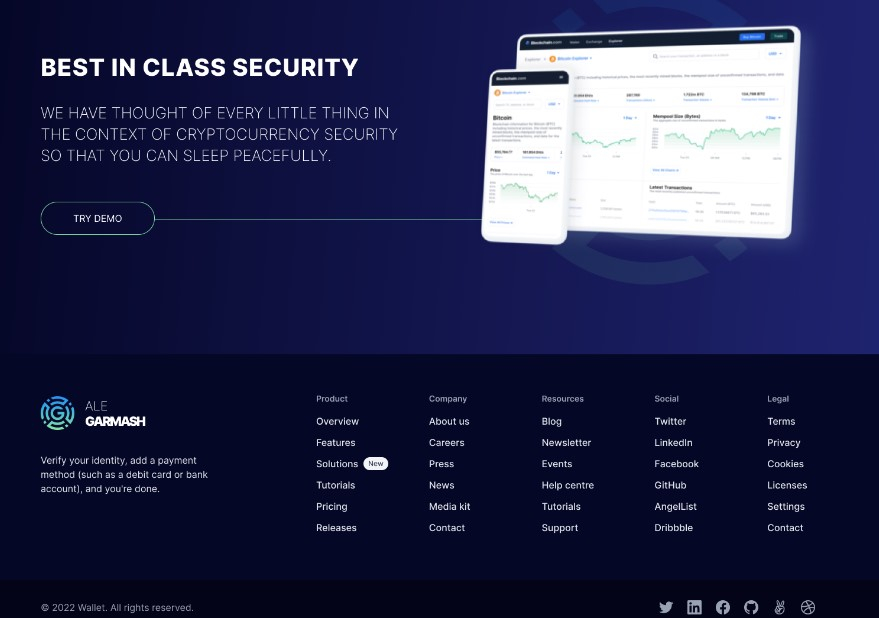 Creating a design for a blockchain wallet