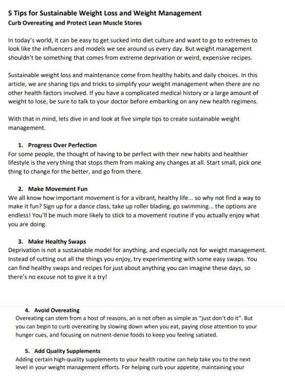 Short Informational Blog Post