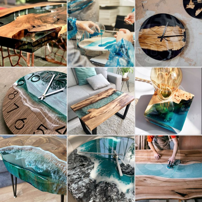 Development of a ribbon visual for a brand of epoxy resin products